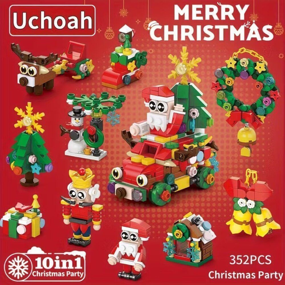 10 Day Avent Calendar 352pcs Christmas Building Blocks Set 2025